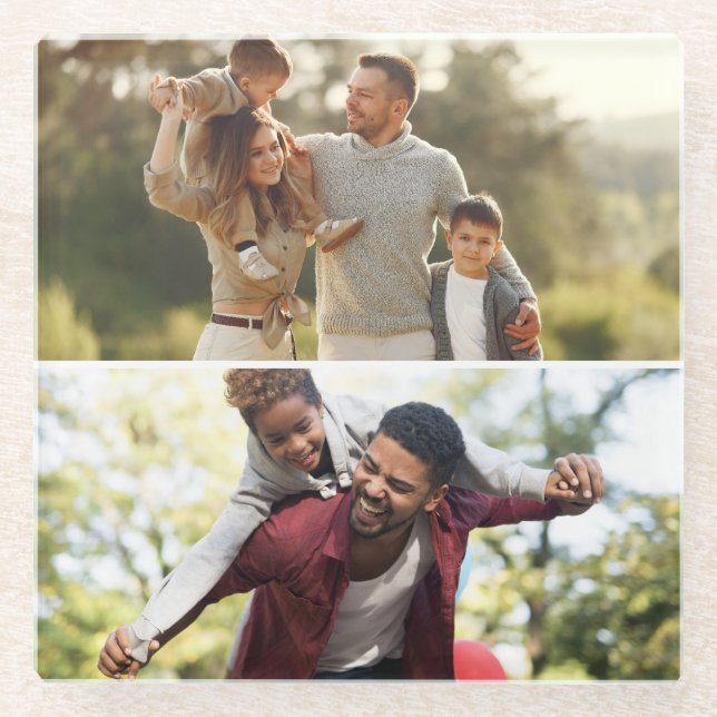 Posavasos De Vidrio Diseñar su propio Collage de fotos 2 (Anverso)