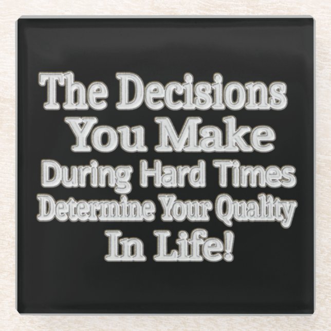 Posavasos De Vidrio Diseño de Artesanía Cuidada "¡Su Calidad En La Vid (Anverso)