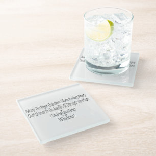 Posavasos De Vidrio Diseño De Cita Único Para Usted!