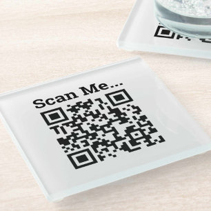 Posavasos De Vidrio Diseño de código QR