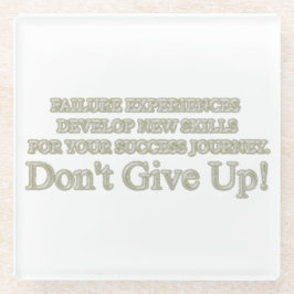 Posavasos De Vidrio Diseño de ilustraciones personalizadas "Experienci