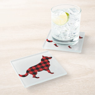 Posavasos De Vidrio Diseño de manto de búfalo de perro