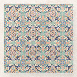 Posavasos De Vidrio Diseño de mosaico colorido