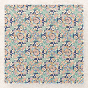 Posavasos De Vidrio Diseño de mosaico colorido