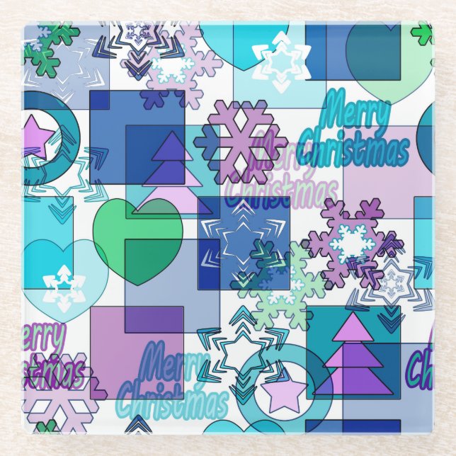 Posavasos De Vidrio diseño de navidades (Anverso)