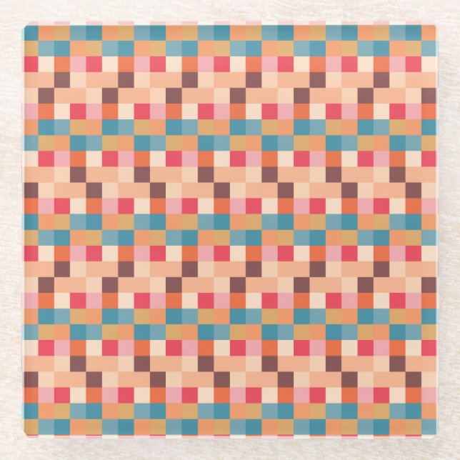 Posavasos De Vidrio Diseño de patrones abstractos modernos (Anverso)