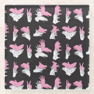 Posavasos De Vidrio Diseño de patrones de sombra de cosecha