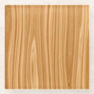 Posavasos De Vidrio Diseño de superficie de textura de madera-35456