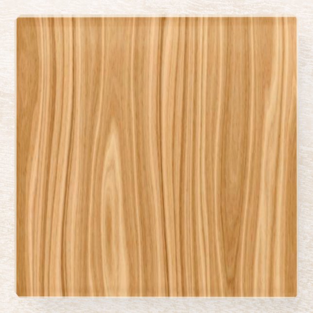 Posavasos De Vidrio Diseño de superficie de textura de madera-35456 (Anverso)