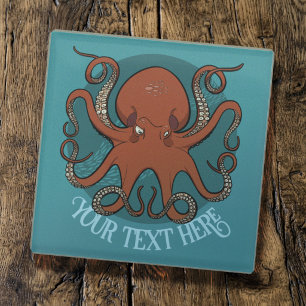 Posavasos De Vidrio Diseño de texto personalizado de obra de arte de p