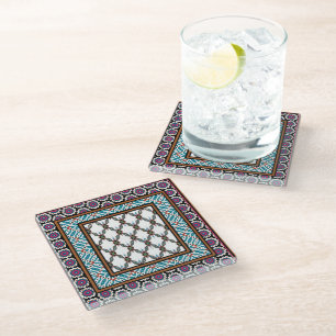 Posavasos De Vidrio Diseño del Orgullo Mexicano 2
