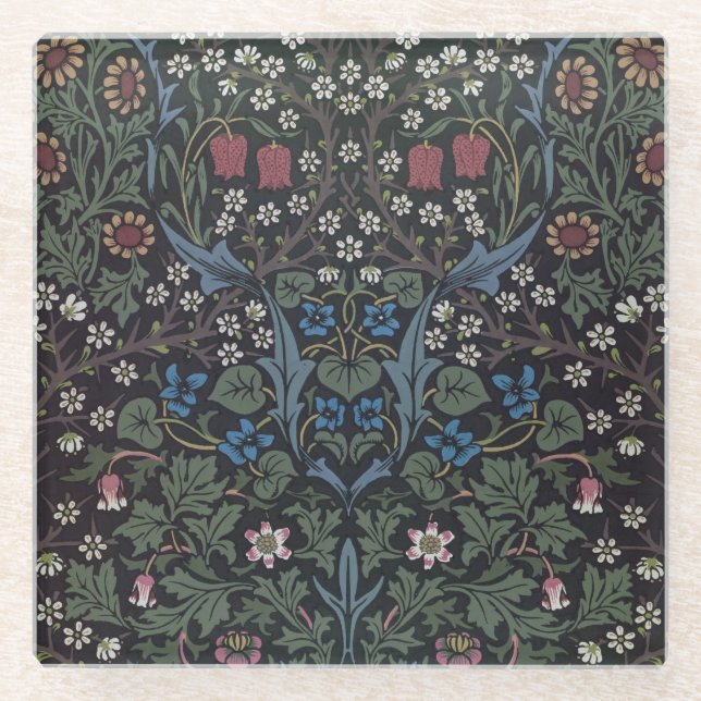Posavasos De Vidrio Diseño del papel pintado del "endrino", 1892 (Anverso)