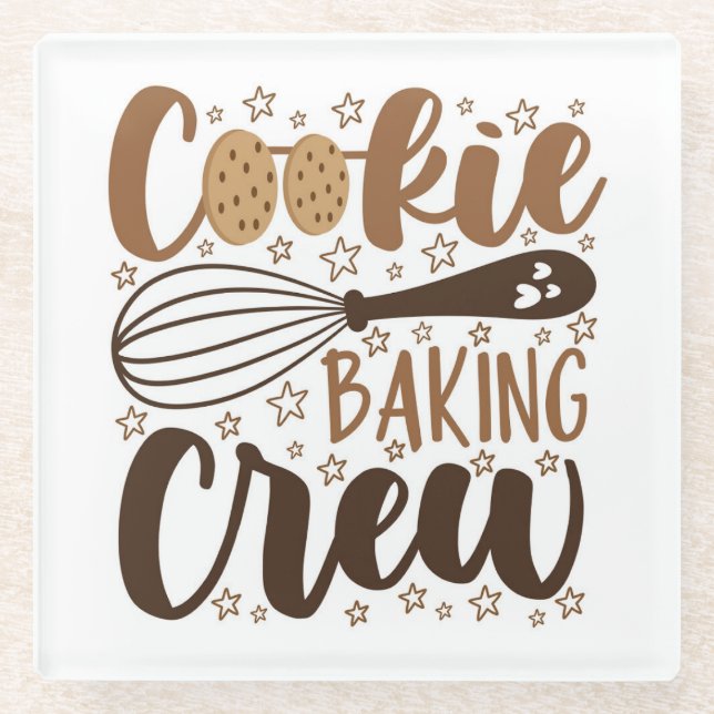 Posavasos De Vidrio Diseño divertido de galletas de pan (Anverso)