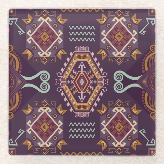 Posavasos De Vidrio Diseño ecológicamente inmaculado y colorido (Anverso)