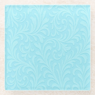 Posavasos De Vidrio diseño floral retro