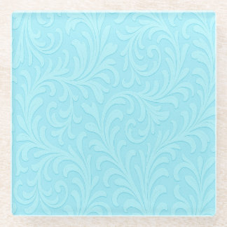 Posavasos De Vidrio diseño floral retro