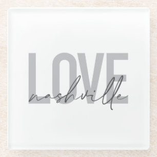 Posavasos De Vidrio Diseño minimalista, sencillo, moderno y fresco Lov