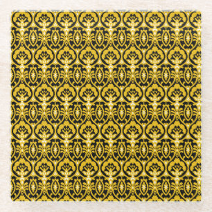 Posavasos De Vidrio Diseño textil tradicional de camisa india.