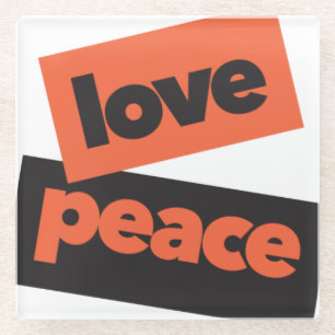 Posavasos De Vidrio Diseño vibrante, audaz, simple, urbano de Love Pea