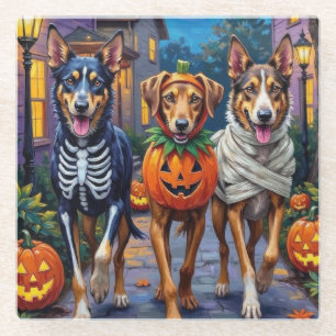 Posavasos De Vidrio Disfraces de Halloween para pedir dulces de Wolfho