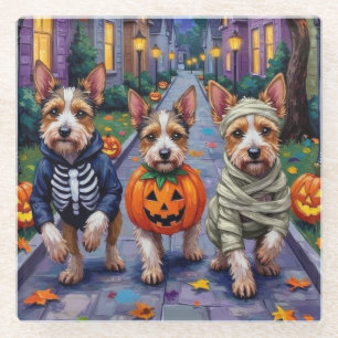 Posavasos De Vidrio Disfraz de Halloween para trucos o trato de Biewer