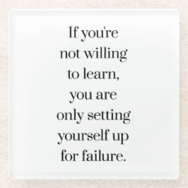 Posavasos De Vidrio Dispuesto A Aprender La Monstruo De Vidrio