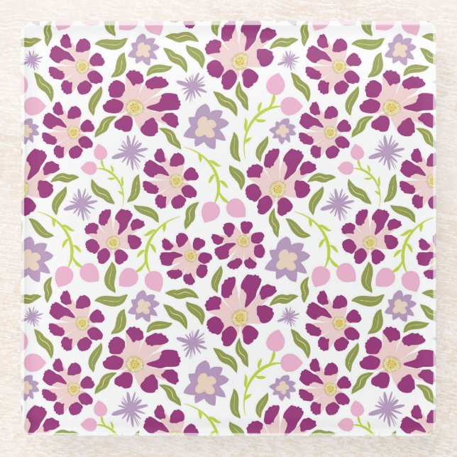 Posavasos De Vidrio Ditsy floral (Anverso)