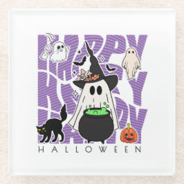 Posavasos De Vidrio Diversión de Taveo | Feliz Halloween Magic & Misch