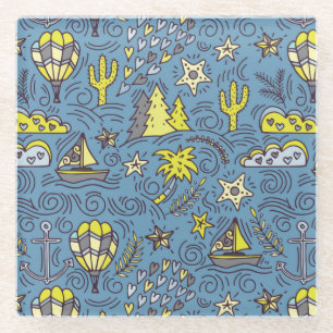 Posavasos De Vidrio Diversión de viaje