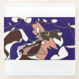 Posavasos De Vidrio Diversión de Wolf