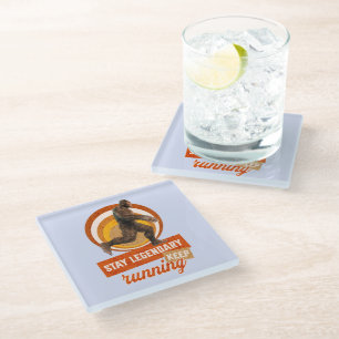 Posavasos De Vidrio Divertida Motivación para Correr de Bigfoot
