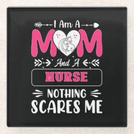 Posavasos De Vidrio Divertidas Enfermeras Mamá, Enfermeras Citas graci