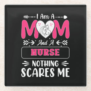 Posavasos De Vidrio Divertidas Enfermeras Mamá, Enfermeras Citas graci