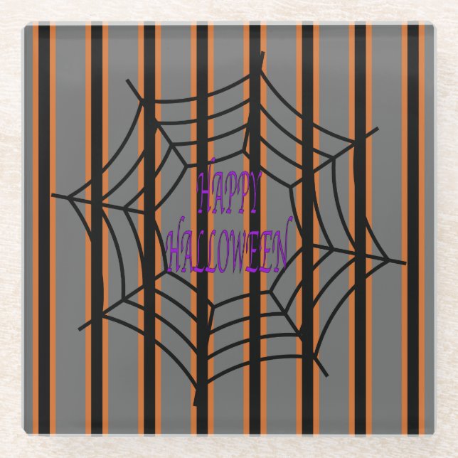 Posavasos De Vidrio Divertidas y divertidas páginas web de araña de Ha (Anverso)