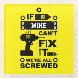 Posavasos De Vidrio Divertido divertido reparar la reparación de TI