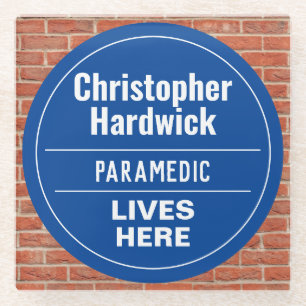 Posavasos De Vidrio Divertido Pared Paramédica Estilo Plaque Vidrio de
