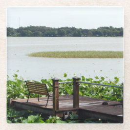 Posavasos De Vidrio Dock en el lago Hollingsworth