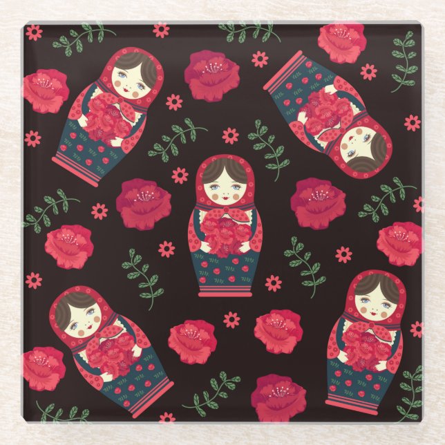 Posavasos De Vidrio Dólares anidantes (Anverso)