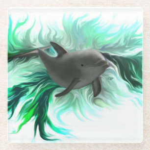 Posavasos De Vidrio Dolphin Baby