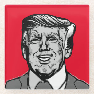 POSAVASOS DE VIDRIO DONALD TRUMP