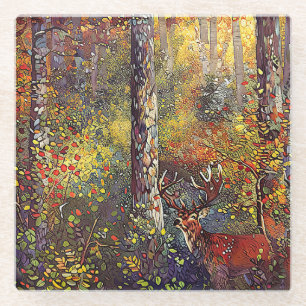 Posavasos De Vidrio Donde la magia se esconde - Paisaje de Woodland