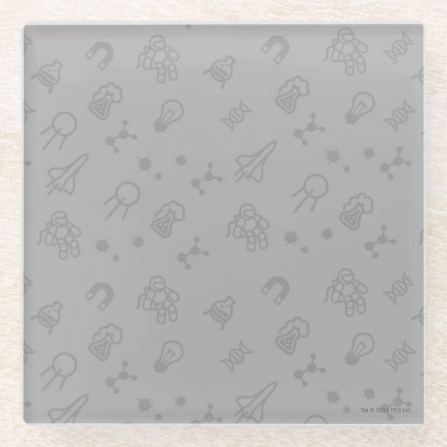Posavasos De Vidrio Doodles del espacio y de la ciencia (Anverso)