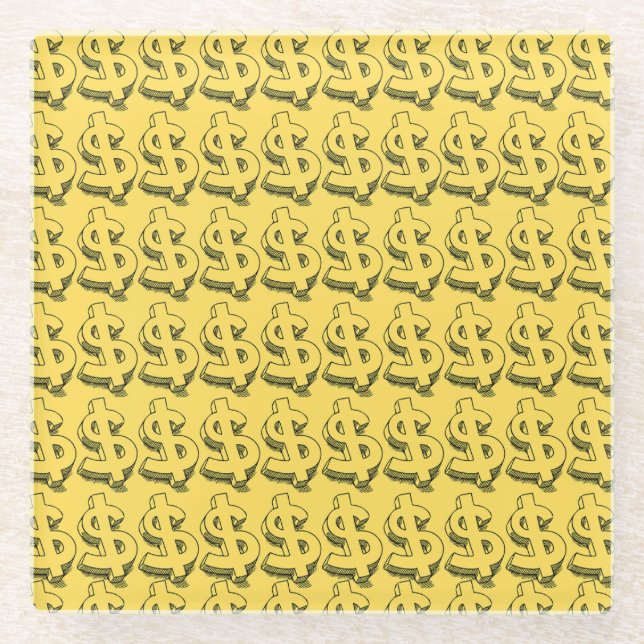 Posavasos De Vidrio dorado (Anverso)