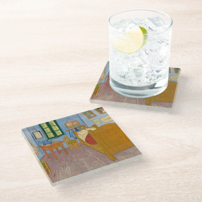 Posavasos De Vidrio Dormitorio en Arles | Vincent van Gogh (Angular)