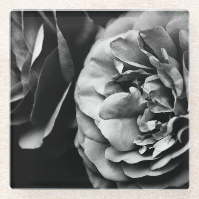 Posavasos De Vidrio dos rosas (Anverso)