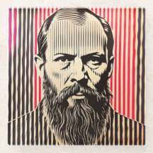 Dostoevsky en estilo de ilusión óptica BAUHAUS