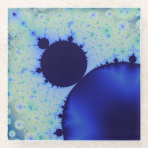 Posavasos De Vidrio Dotty Mandelbrot Glass Coaster