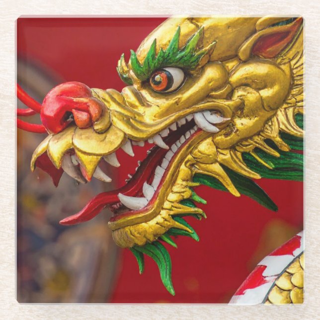 Posavasos De Vidrio Dragón  (Anverso)