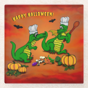 Posavasos De Vidrio Dragones - ¡Feliz Halloween! Hoy cocinaré