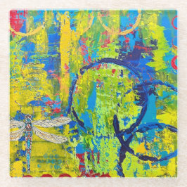 Posavasos De Vidrio Dragonfly Coaster